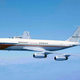 Braniff El Dorado Super Jet 707 N7071 in the skies over Washington.